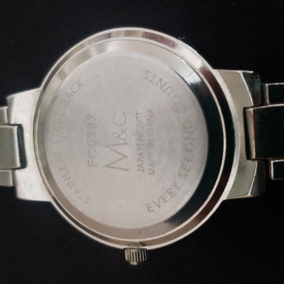 M&c Silver Tone Rhinestone Watch - Picture 3 of 5